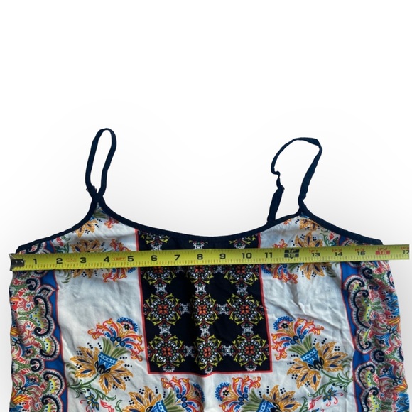 DR2 Paisley Patterned Spaghetti Strap Tank Top Small - Picture 3 of 10